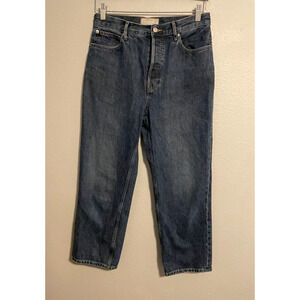 Everlane Womens The 90s Way High Jean Size 29 Blue Button Fly Organic Cotton